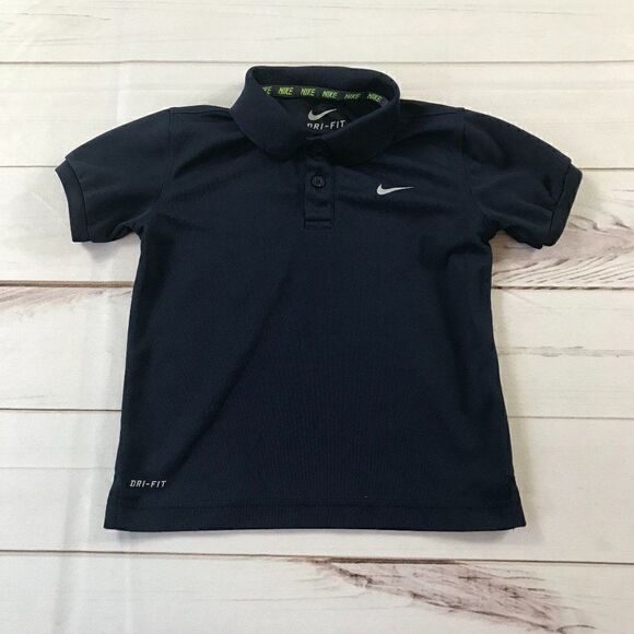 Nike Dri-Fit Kids Boys Navy Blue Polo Shirt XS - Picture 1 of 10